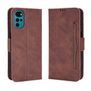 For Motorola Moto E32s / G22 Skin Feel Calf Texture Card Slots Leather Phone Case(Brown)