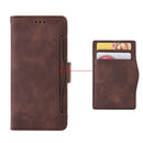 For Motorola Moto E32s / G22 Skin Feel Calf Texture Card Slots Leather Phone Case(Brown)