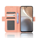 For Motorola Moto G32 Skin Feel Calf Texture Card Slots Leather Phone Case(Pink)