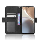 For Motorola Moto G32 Skin Feel Calf Texture Card Slots Leather Phone Case(Black)