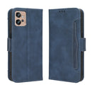 For Motorola Moto G32 Skin Feel Calf Texture Card Slots Leather Phone Case(Blue)