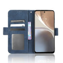 For Motorola Moto G32 Skin Feel Calf Texture Card Slots Leather Phone Case(Blue)
