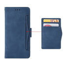 For Motorola Moto G32 Skin Feel Calf Texture Card Slots Leather Phone Case(Blue)