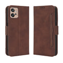 For Motorola Moto G32 Skin Feel Calf Texture Card Slots Leather Phone Case(Brown)