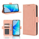 For OPPO A57 5G / 4G Skin Feel Calf Texture Card Slots Leather Phone Case(Pink)