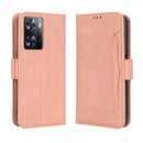 For OPPO A57 5G / 4G Skin Feel Calf Texture Card Slots Leather Phone Case(Pink)