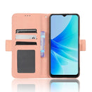 For OPPO A57 5G / 4G Skin Feel Calf Texture Card Slots Leather Phone Case(Pink)