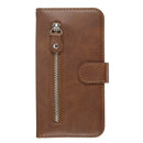 For Galaxy S20 Fashion Calf Texture Zipper Horizontal Flip Leather Case with Stand & Card Slots & Wallet Function(Brown)