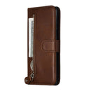 For Galaxy S20 Fashion Calf Texture Zipper Horizontal Flip Leather Case with Stand & Card Slots & Wallet Function(Brown)