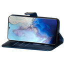 For Galaxy S20 Fashion Calf Texture Zipper Horizontal Flip Leather Case with Stand & Card Slots & Wallet Function(Blue)