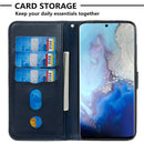 For Galaxy S20 Fashion Calf Texture Zipper Horizontal Flip Leather Case with Stand & Card Slots & Wallet Function(Blue)