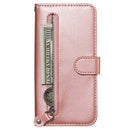 For Galaxy S20 Fashion Calf Texture Zipper Horizontal Flip Leather Case with Stand & Card Slots & Wallet Function(Rose Gold)