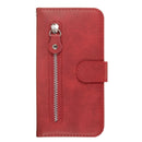 For Galaxy S20 Fashion Calf Texture Zipper Horizontal Flip Leather Case with Stand & Card Slots & Wallet Function(Red)