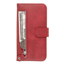 For Galaxy S20 Fashion Calf Texture Zipper Horizontal Flip Leather Case with Stand & Card Slots & Wallet Function(Red)