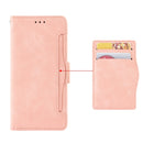 For Samsung Galaxy Z Fold4 5G Skin Feel Calf Texture Card Slots Leather Phone Case(Pink)