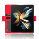 For Samsung Galaxy Z Fold4 5G Skin Feel Calf Texture Card Slots Leather Phone Case(Red)