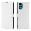 For Motorola Moto E32s / G22 Diamond Texture Leather Phone Case(White)