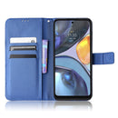 For Motorola Moto E32s / G22 Diamond Texture Leather Phone Case(Blue)