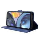 For Motorola Moto E32s / G22 Diamond Texture Leather Phone Case(Blue)