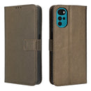 For Motorola Moto E32s / G22 Diamond Texture Leather Phone Case(Brown)