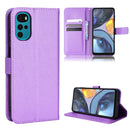 For Motorola Moto E32s / G22 Diamond Texture Leather Phone Case(Purple)