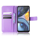 For Motorola Moto E32s / G22 Diamond Texture Leather Phone Case(Purple)