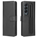 For Samsung Galaxy Z Fold4 5G Diamond Texture Leather Phone Case(Black)