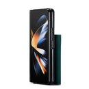 For Samsung Galaxy Z Fold4 DG.MING M1 Series 3-Fold Multi Card Wallet + Magnetic Phone Case(Green)