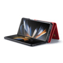 For Samsung Galaxy Z Fold4 DG.MING M1 Series 3-Fold Multi Card Wallet + Magnetic Phone Case(Red)