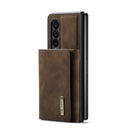 For Samsung Galaxy Z Fold4 DG.MING M1 Series 3-Fold Multi Card Wallet + Magnetic Phone Case(Coffee)