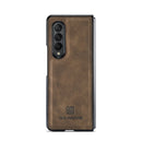 For Samsung Galaxy Z Fold4 DG.MING M1 Series 3-Fold Multi Card Wallet + Magnetic Phone Case(Coffee)