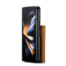 For Samsung Galaxy Z Fold4 DG.MING M1 Series 3-Fold Multi Card Wallet + Magnetic Phone Case(Brown)
