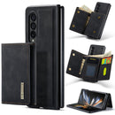For Samsung Galaxy Z Fold4 DG.MING M1 Series 3-Fold Multi Card Wallet + Magnetic Phone Case(Black)