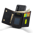 For Samsung Galaxy Z Fold4 DG.MING M1 Series 3-Fold Multi Card Wallet + Magnetic Phone Case(Black)