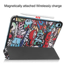 Custer Painted Leather Tablet Case with Holder For iPad 10th Gen 10.9 2022(Graffiti)