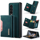 For Samsung Galaxy Z Fold4 DG.MING M2 Series 3-Fold Multi Card Bag + Magnetic Phone Case(Green)