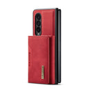 For Samsung Galaxy Z Fold4 DG.MING M2 Series 3-Fold Multi Card Bag + Magnetic Phone Case(Red)