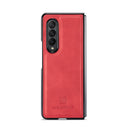 For Samsung Galaxy Z Fold4 DG.MING M2 Series 3-Fold Multi Card Bag + Magnetic Phone Case(Red)