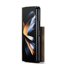 For Samsung Galaxy Z Fold4 DG.MING M2 Series 3-Fold Multi Card Bag + Magnetic Phone Case(Coffee)