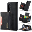For Samsung Galaxy Z Fold4 DG.MING M2 Series 3-Fold Multi Card Bag + Magnetic Phone Case(Black)