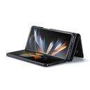 For Samsung Galaxy Z Fold4 DG.MING M2 Series 3-Fold Multi Card Bag + Magnetic Phone Case(Black)