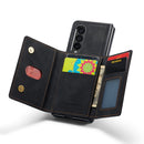 For Samsung Galaxy Z Fold4 DG.MING M2 Series 3-Fold Multi Card Bag + Magnetic Phone Case(Black)