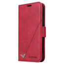 For Huawei Y7p GQUTROBE Right Angle Leather Phone Case(Red)