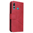 For Huawei Y7p GQUTROBE Right Angle Leather Phone Case(Red)