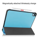 Solid Color Custer Texture Leather Tablet Case For iPad 10th Gen 10.9 2022(Sky Blue)
