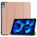 Solid Color Custer Texture Leather Tablet Case For iPad 10th Gen 10.9 2022(Rose Gold)