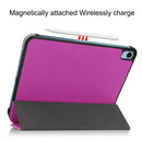 Solid Color Custer Texture Leather Tablet Case For iPad 10th Gen 10.9 2022 (Purple)