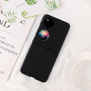 For Huawei P50 Pocket Leather Back Phone Case(Black Carbon Fiber Texture)