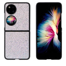 For Huawei P50 Pocket Leather Back Phone Case(White Sequins)