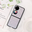 For Huawei P50 Pocket Leather Back Phone Case(White Sequins)